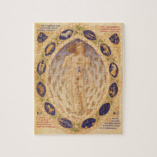 Antike Himmelskarte des Zodiak, Vintage-Astrologie Puzzle