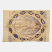 Antike Himmelskarte, Vintage Astrologie Geschirrtuch (Horizontal)