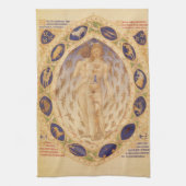 Antike Himmelskarte, Vintage Astrologie Geschirrtuch (Vertikal)