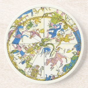 Antike Himmelskugel, Arabische Sphäre, Sternbilder Untersetzer