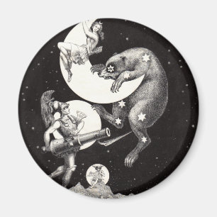 Antike himmlische Mondgöttin & Ursa Major Bär Magnet