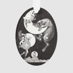 Antike himmlische Mondgöttin & Ursa Major Bär Ornament