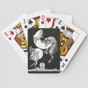 Antike himmlische Mondgöttin & Ursa Major Bär Spielkarten