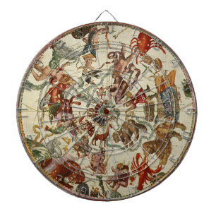 Antike himmlische Nordsternkarte 1660 Dartscheibe