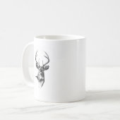 Antike Hirschkunst, die handgemachte Natur Kaffeetasse (Vorderseite Links)