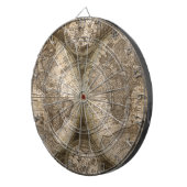 Antike historische Atlaskarte Kontinente Dartscheibe (Vorderseite rechts)