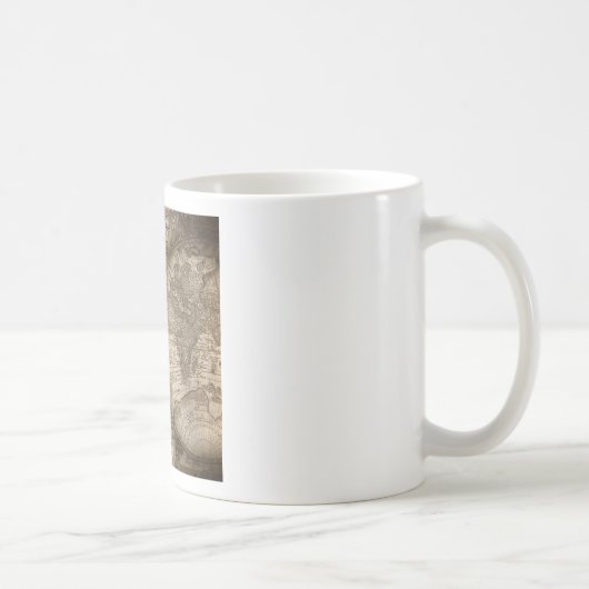 Antike historische Atlaskarte Kontinente Kaffeetasse (Rechts)