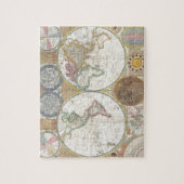 Antike historische Atlaskarte Kontinente Puzzle (Vertikal)