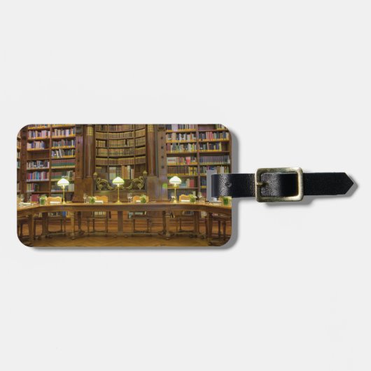 Antike Historische Bibliothek Gepäckanhänger (Vorderseite horizontal)