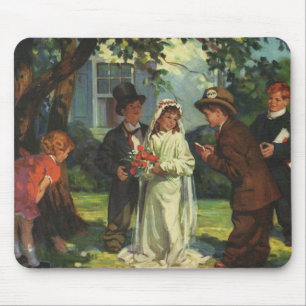 Antike Hochzeit, Kinder spielen Braut und Bräutiga Mousepad
