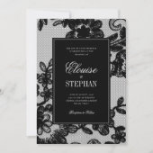 Antike Hochzeit mit Spitze Einladung (Vorderseite)