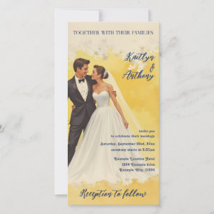 Antike Hochzeitseinladung im Stil der Belle Époque