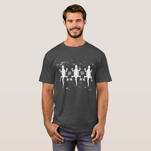 Antike Höhlenkunst T-Shirt (Vorne ganz)