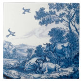 Antike Holländer Delftware Plakette Fliese (Vorderseite)