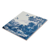 Antike Holländer Delftware Plakette Fliese (Seite)