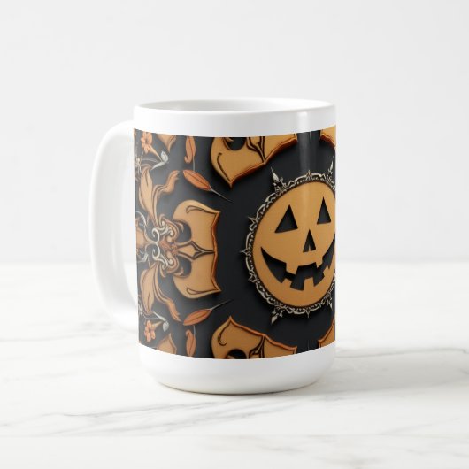 Antike Holloween-Tasse Kaffeetasse (Vorderseite Links)