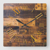 Antike hölzerne römische Ziffern-runde Wanduhr (Vorderseite)