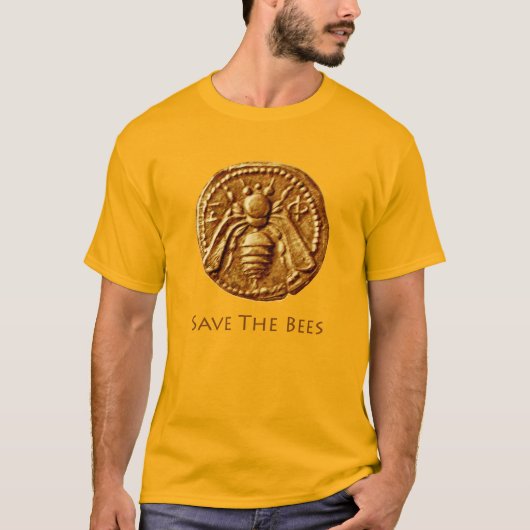 ANTIKE HONIG-BIENEN-MÜNZE retten den Bienen Gelb T-Shirt (Vorderseite)
