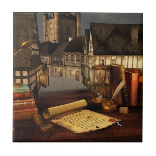 Antike Horizonte Dekorative Tile Fliese (Vorderseite)