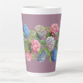 Antike Hortensien-Latte-Mug Milchtasse (Vorderseite)
