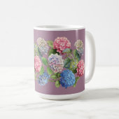 Antike Hortensien-Tasse Kaffeetasse (VorderseiteRechts)