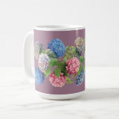 Antike Hortensien-Tasse Kaffeetasse (Vorderseite Links)