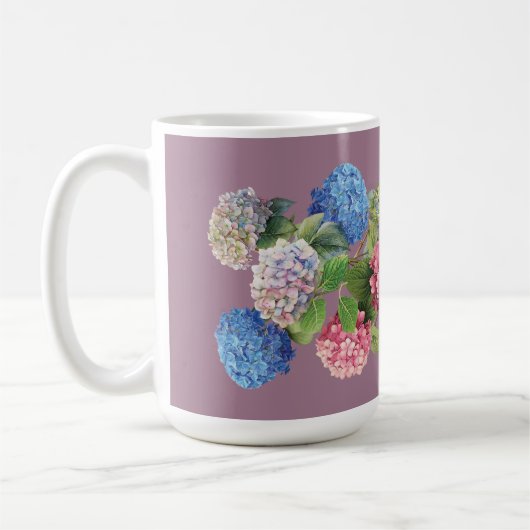 Antike Hortensien-Tasse Kaffeetasse (Links)