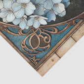 Antike Hortensienrose Bleiglas-Decoupage Seidenpapier (Ausschnitt)