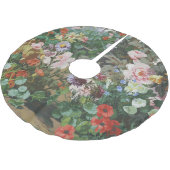 Antike hübsche bunte Blumen Blumenmalerei Polyester Weihnachtsbaumdecke (Schrägansicht)