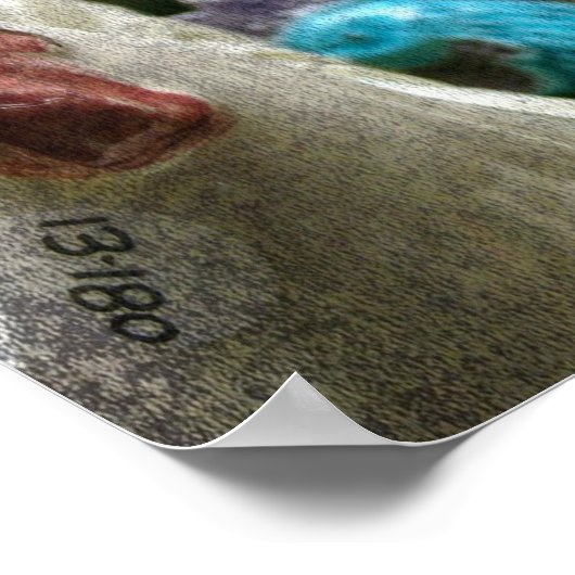 Antike Hühner Poster (Ecke)