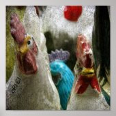 Antike Hühner Poster (Vorne)