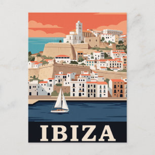 Antike Ibizia-Reisepostkarte Postkarte