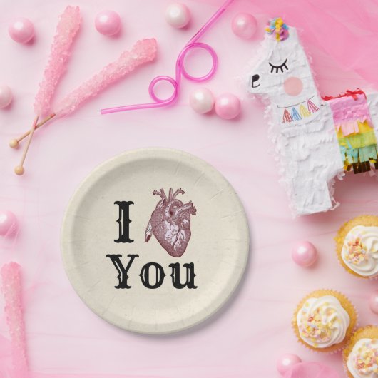 Antike Ich heiße dich Pappteller (Party)