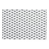 Antike Illustrierte Pferde CUSTOM HINTERGRUNDFARBE Kissenbezug (Rückseite-Links)