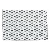 Antike Illustrierte Pferde CUSTOM HINTERGRUNDFARBE Kissenbezug (Rückseite-Rechts)