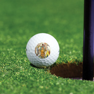Antike indianische Frauen Dorf Wald Golfball