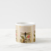 Antike Insekten, Blumen, trägt Hoefnagel Früchte Espressotasse (Vorderseite)
