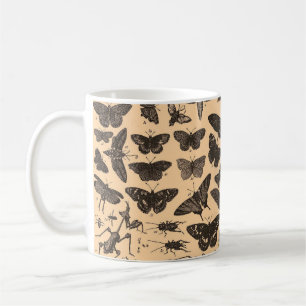 Antike Insekten-Tasse Kaffeetasse