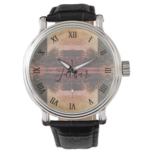 Antike Irak Bagdad-Springbrunnen Armbanduhr (Vorderseite)