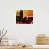 Antike Irak Bagdad-Springbrunnen Poster (Küche)