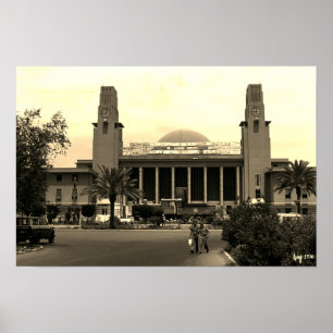 Antike irakische Bagdad Hauptbahnhof Poster