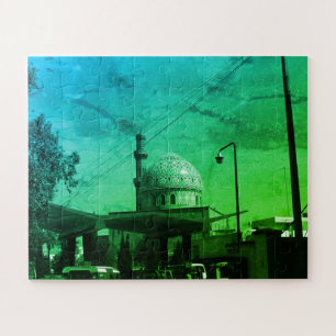 Antike irakische Tankstelle Bagdad an der Moschee Puzzle