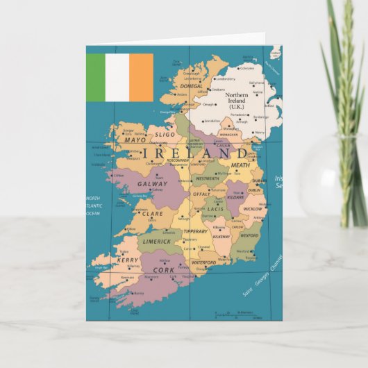 Antike Irlandkarte Karte (Vorderseite)
