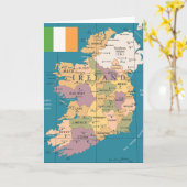 Antike Irlandkarte Karte (Gelbe Blume)