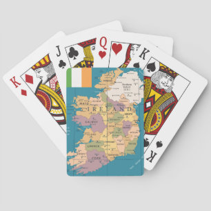 Antike Irlandkarte Spielkarten