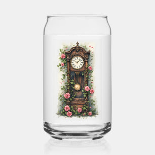 Antike Ivy Rose Standuhr Dosenglas