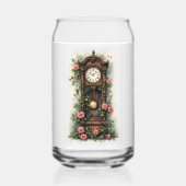 Antike Ivy Rose Standuhr Dosenglas (Rückseite)