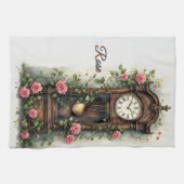 Antike Ivy Rose Standuhr Geschirrtuch (Horizontal)