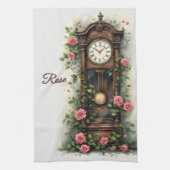 Antike Ivy Rose Standuhr Geschirrtuch (Vertikal)