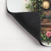 Antike Ivy Rose Standuhr Mousepad (Ecke)